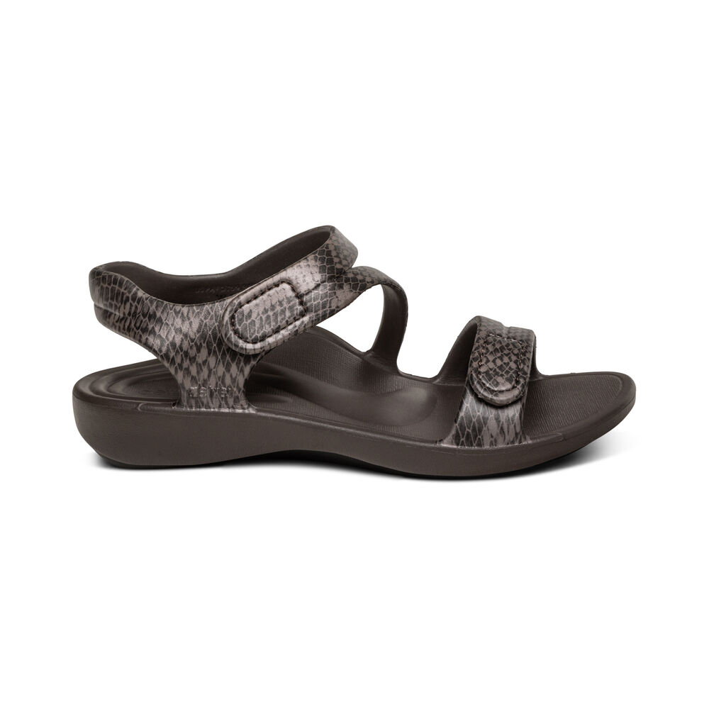 Aetrex Women's Jillian Sport Water-Friendly Sandals - Brown | USA ADJ9ERN